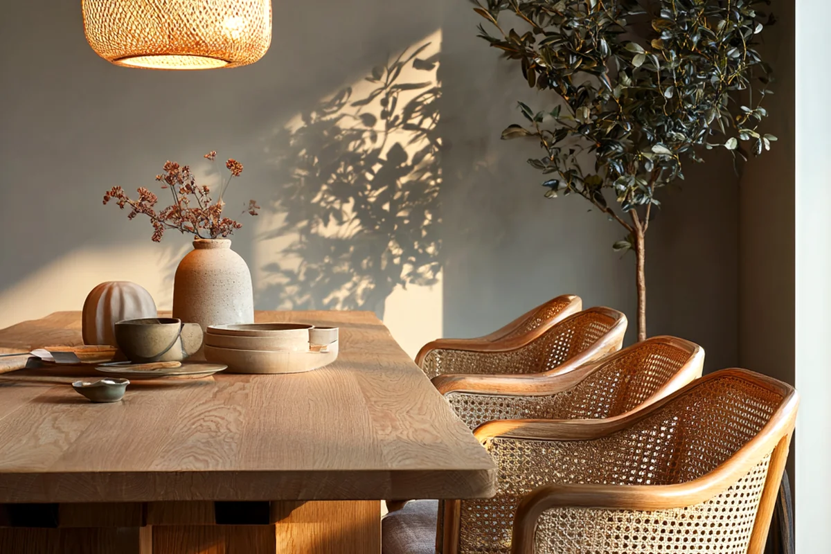 7. Dining Area Harmony: An Inviting Natural Gathering Spot