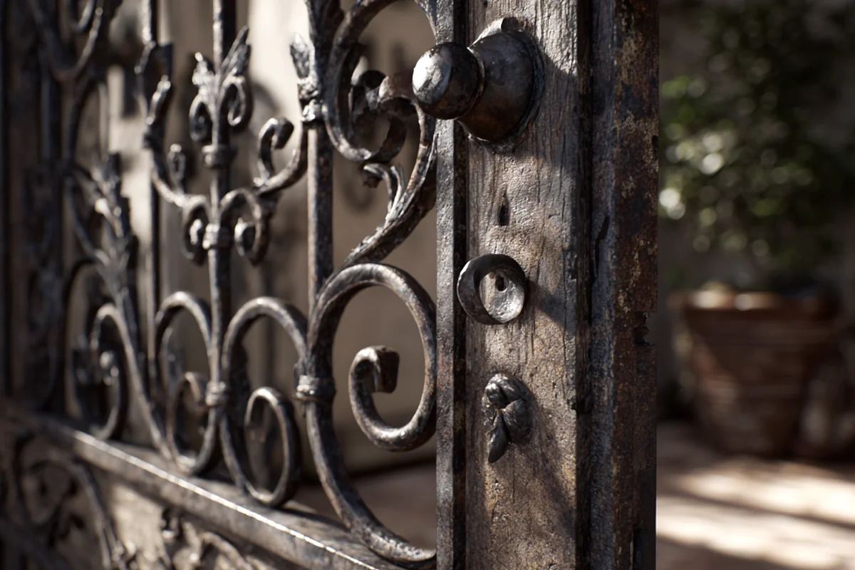 5. Wrought Iron Accents: Elegance in Strength